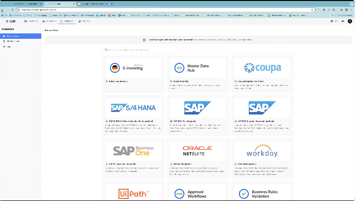 Screenshot of the Rossum Store, which includes a number of ready-made automation plugins, integration plugins, etc. 