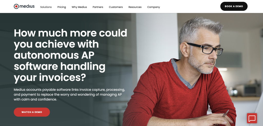 Medius invoice capture software solution - homepage