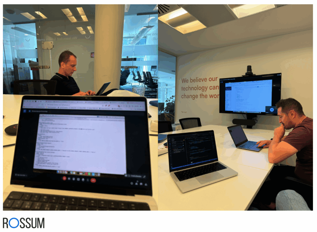 Rossum team in hackathon.