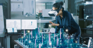 Professional testing new technology in lab