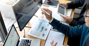 professional leveraging the business benefits of AI document processing