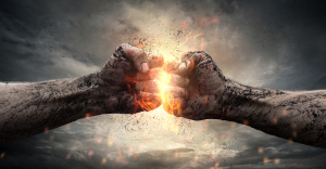 Fist bumping with sparks flying. Gen AI - friend or foe?