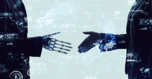 Robot shaking hands with a human. RDP vs IDP.
