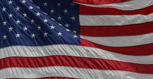 Picture of the United States flag flapping with the wind