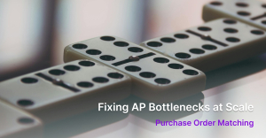 Dominoes matching, to indicate purchase order matching in accounts payable.