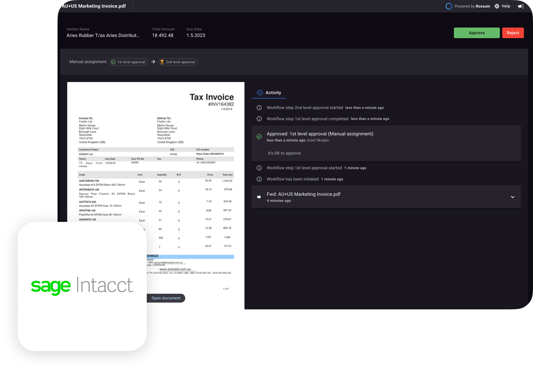Sage + Rossum integration