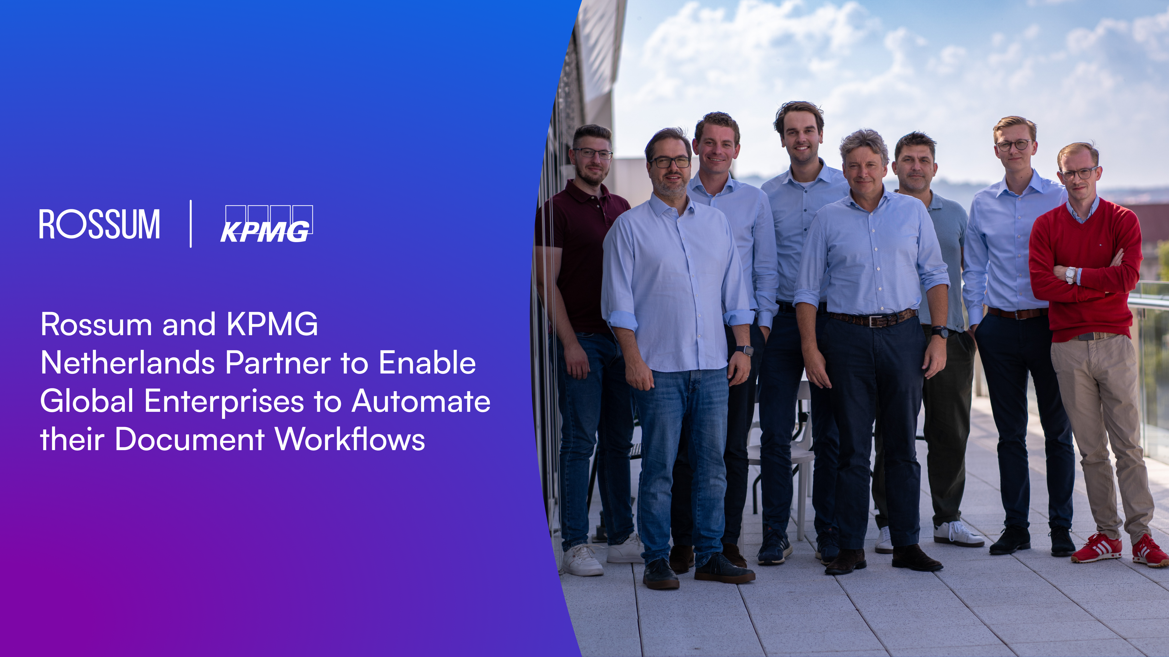 Rossum and KPMG Team picture - partnership announcement