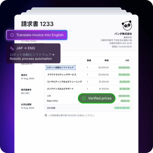 validate and augment transactional data
